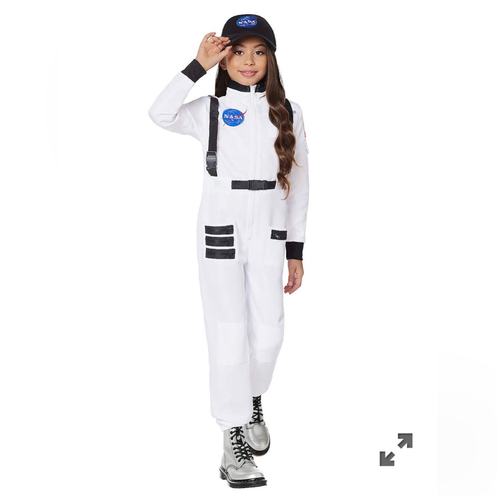 Kids White Astronaut Costume with Hat